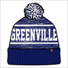 Greenville Drive Zephyr Navy/White Bjorn Pom Pom Knit Beanie