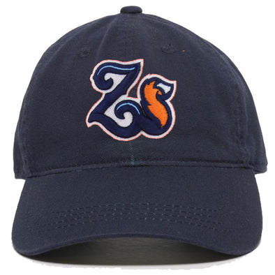 Somerset Patriots Adult Washed Cotton Twill Zorros de Somerset Z Tail Slide Buckle Tuck Strap Cap