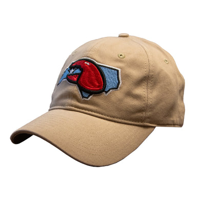 Hickory Crawdads Bimm Ridder Tan North Carolina State Logo Adjustable Cap