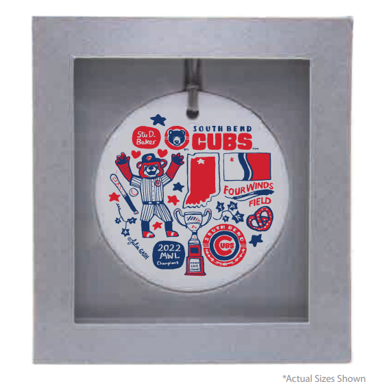 South Bend Cubs Holiday Ornament by Julia Gash