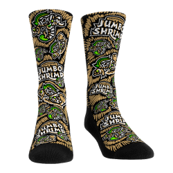 Jacksonville Jumbo Shrimp Rock Em' Socks Prawn Of The Dead Logo Sketch Socks