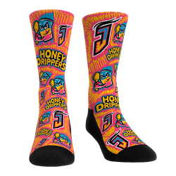 Jacksonville Jumbo Shrimp Rock Em' Socks Honey Drippers Logo Sketch Socks