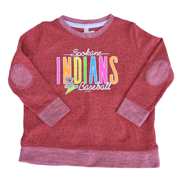 Spokane Indians Youth Girls French Terry Crewneck