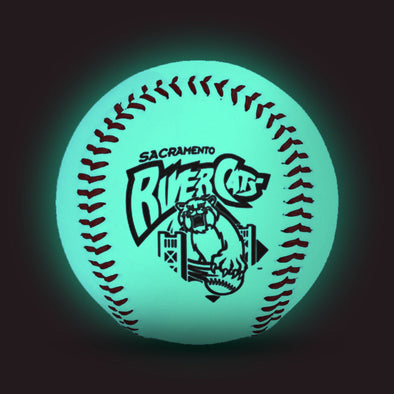 BASEBALL GLOW IN THE DARK, SACRAMENTO RIVER CATS