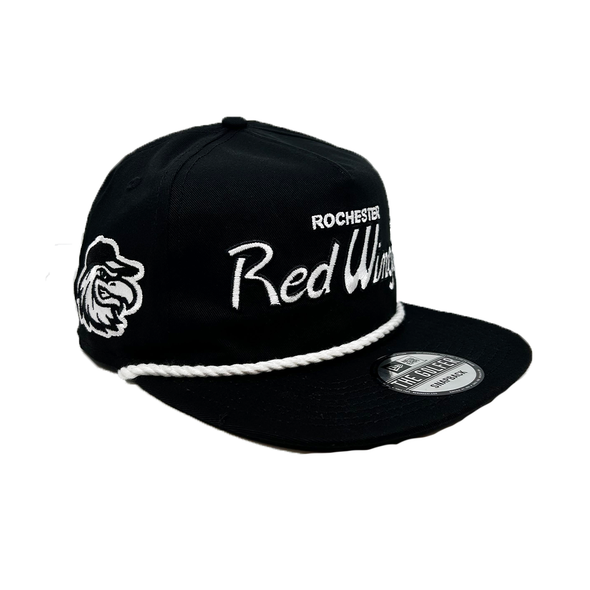 Rochester Red Wings Black and White Golfer