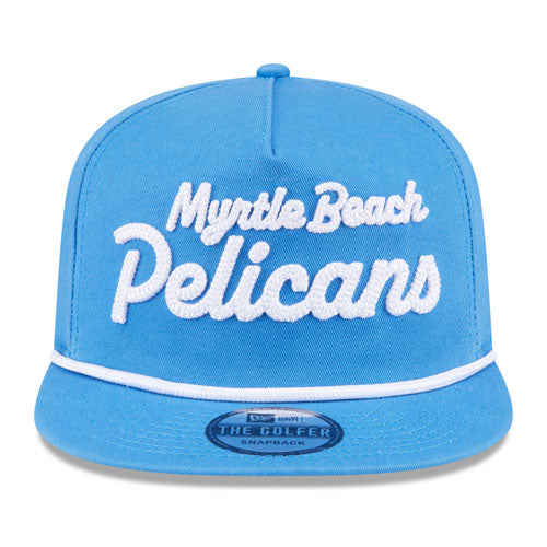 Myrtle Beach Pelicans New Era Golfer Team Text Adjustable Cap