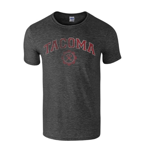 Tacoma Rainiers Graphite Heather Arched Tacoma Tee