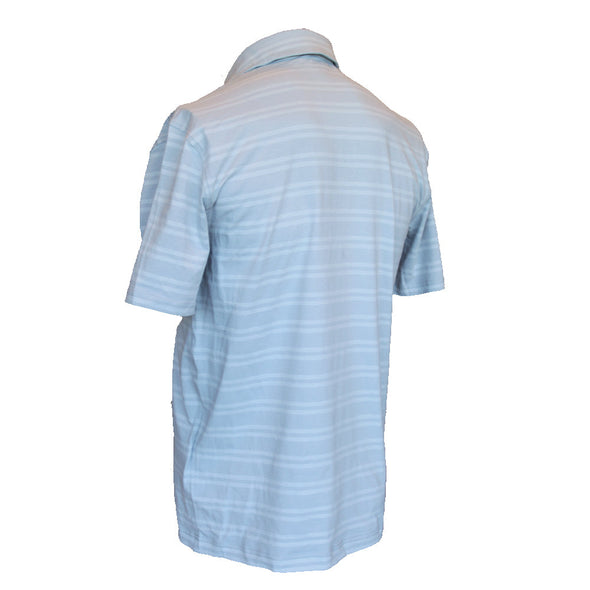 Grey Charged Cotton Stripe Polo Primary