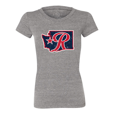 Tacoma Rainiers 108 Stitches Women's Gray State Tee