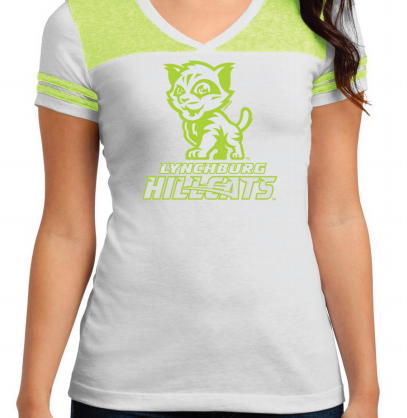 Lynchburg Hillcats Women's Neon Baby Cat Tee
