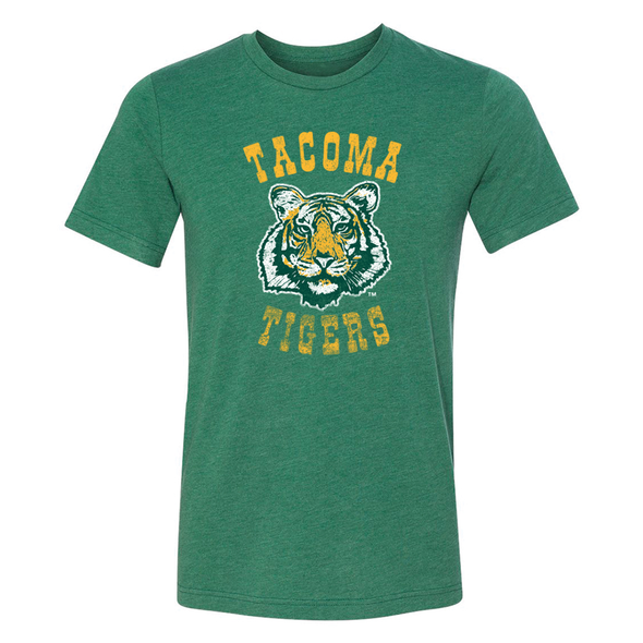 Tacoma Rainiers 108 Stitches Green Tacoma Tigers Tee