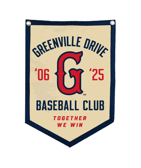 Greenville Drive Oxford Pennant G Logo Camp Flag