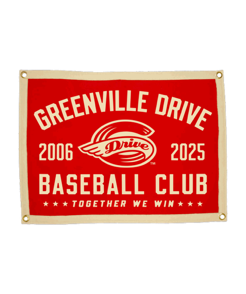 Greenville Drive Oxford Pennant Primary Logo Camp Flag