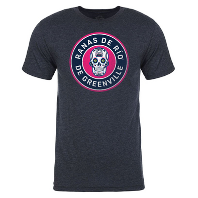 Copy of Greenville Drive 108 Stitches Vintage Navy Go To Sugar Skull Ranas Tee