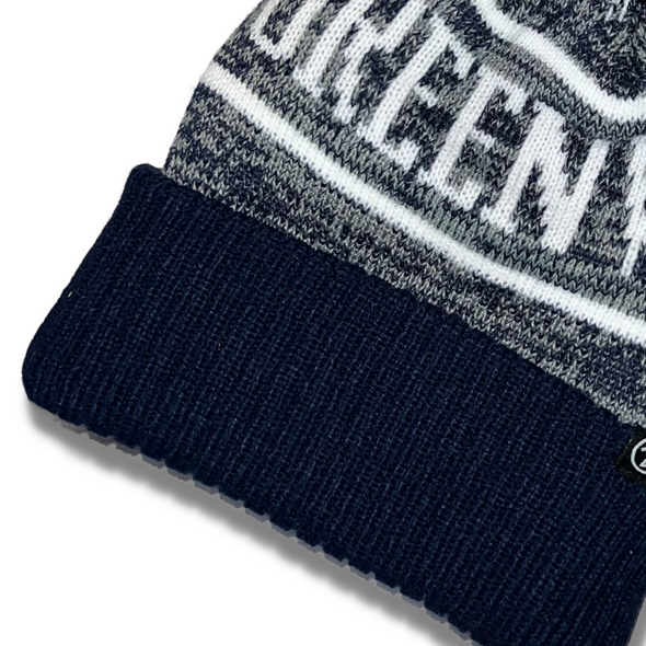 Greenville Drive Zephyr Navy/White Bjorn Pom Pom Knit Beanie