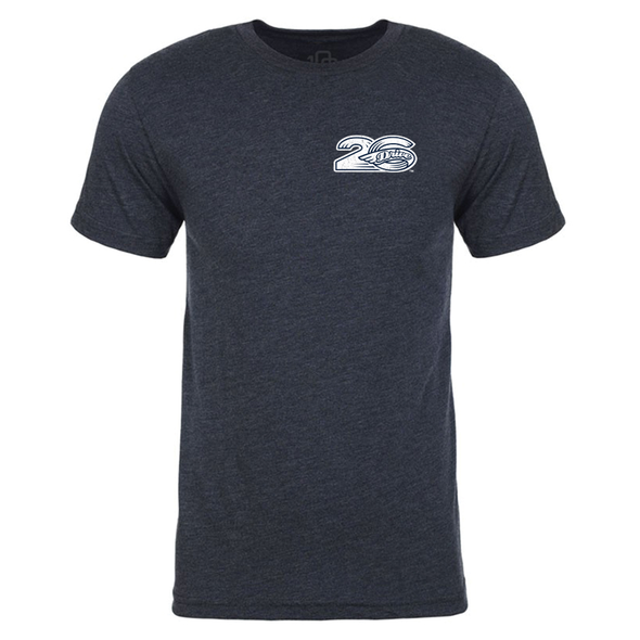 Greenville Drive 108 Stitches Navy Green Monster Anniversary Tee