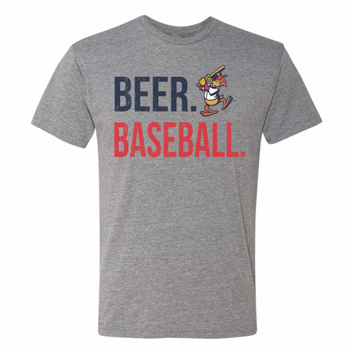 Toledo Mud Hens Grey Beer Baseball T