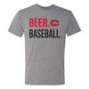 Carolina Mudcats Grey Beer Baseball Tee