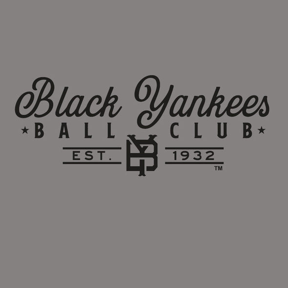 Somerset Patriots NY Black Yankees Baseball Club Wordmark Grey Soft Style Tee