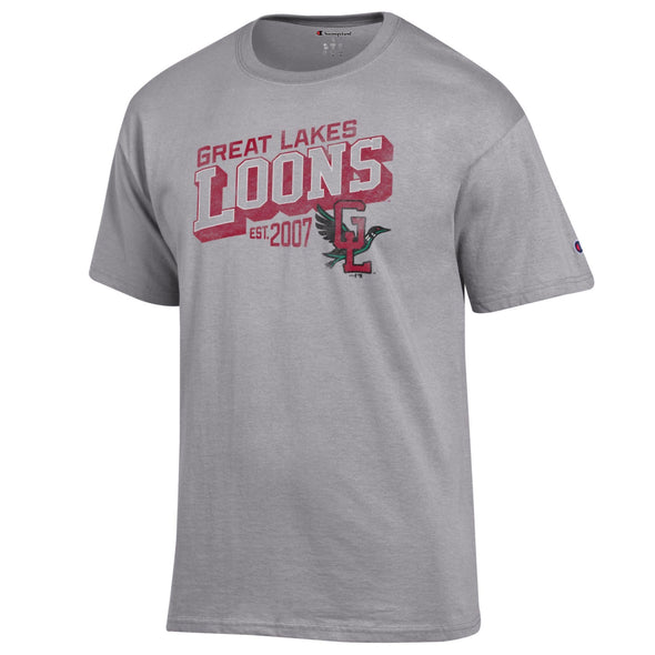 Great Lakes Loons Champion Grey Basic Tee