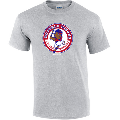 Buffalo Bisons Grey Primary Logo Tee