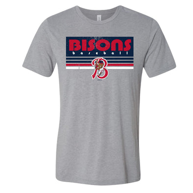 Buffalo Bisons Tri-blend Grey Retro '88 Ultra Tee