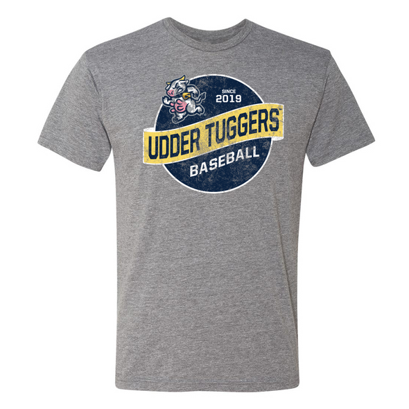 Udder Tuggers 108 Stitches Grey Retro Tee