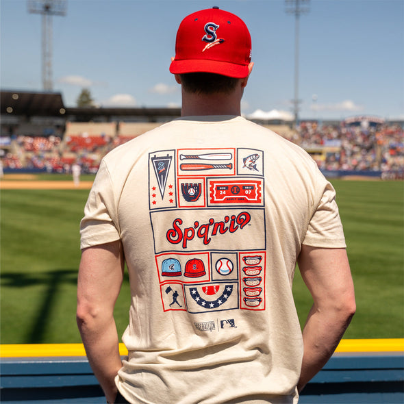 Spokane Indians Baseballism Ballpark Grid Tee