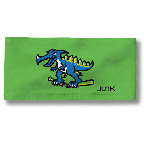 Myrtle Beach Pelicans Junk Brands Green Pelisaurus Rex Logo Headband