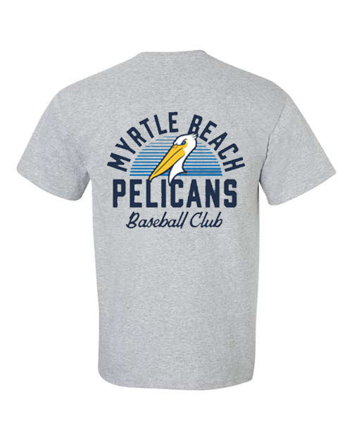 MMyrtle Beach Pelicans Gray Resort LC Tee