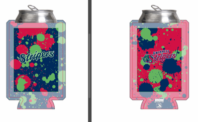 Gwinnett Stripers Splatter Slim Can Koozie