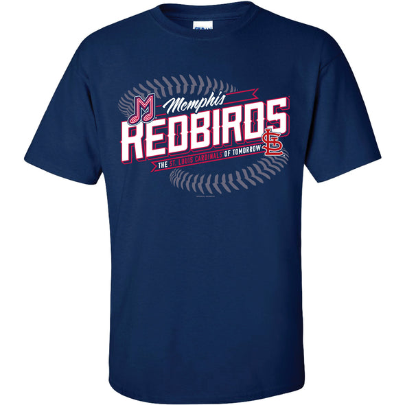 Memphis Redbirds Navy Gyra Affiliate Tee