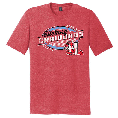 Hickory Crawdads Abdelnaby Red Frost Tri-Blend Tee