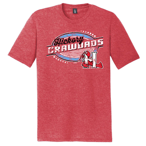 Hickory Crawdads Abdelnaby Red Frost Tri-Blend Tee