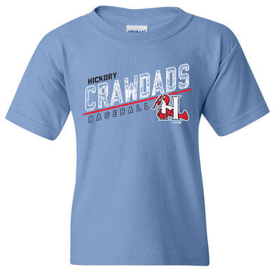 Hickory Crawdads Fritz Blue Youth Tee