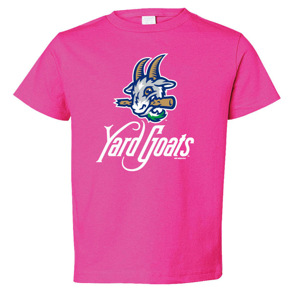 Hartford Yard Goats Toddler BR Primary Logo Tee in Pink