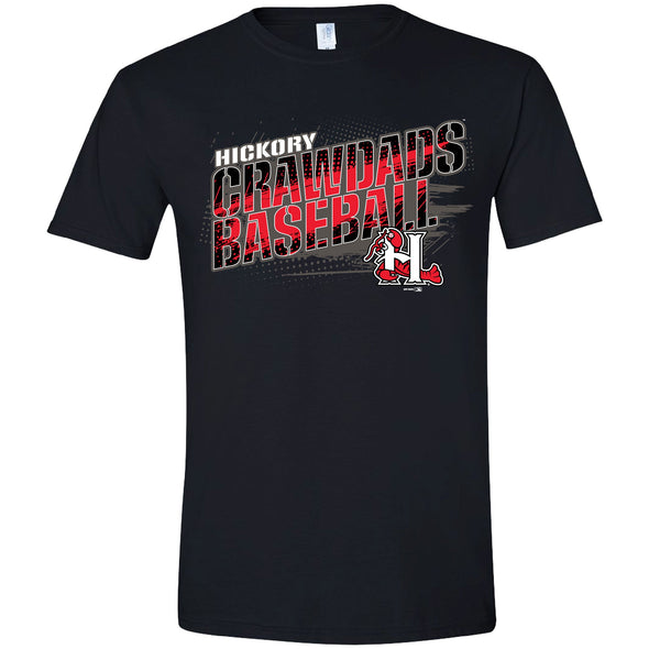 Hickory Crawdads Black Away Tee