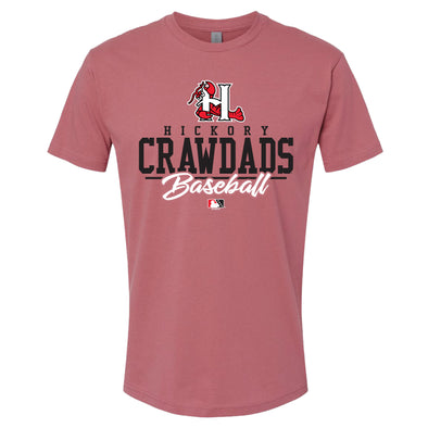 Hickory Crawdads Barker Mauve Premium Tee