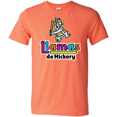 Hickory Crawdads Llamas de Hickory Orange Softstyle Tee