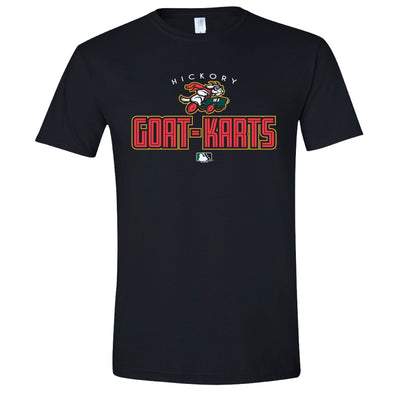Hickory Crawdads Forte Goat-Karts Black Softstyle Tee