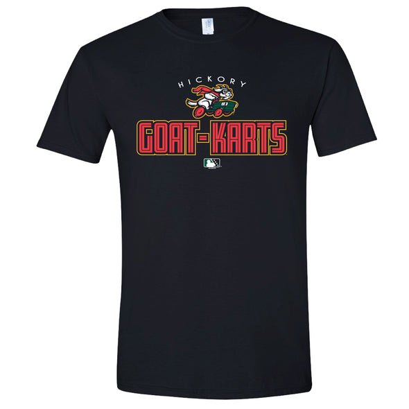 Hickory Crawdads Forte Goat-Karts Black Softstyle Tee