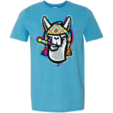 Hickory Crawdads Llamas de Hickory Sapphire Softstyle Tee