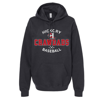 Hickory Crawdads Black Mangin Hooded Sweatshirt