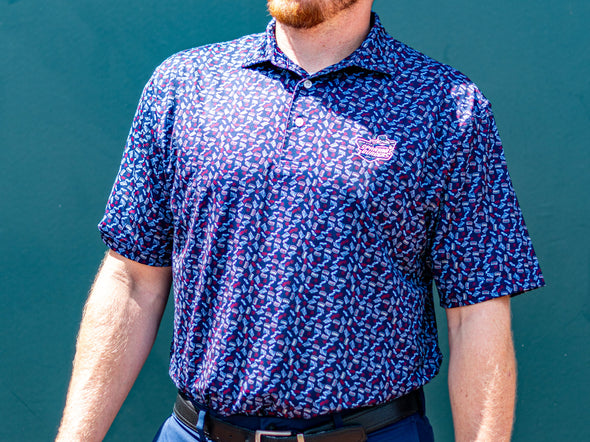 Men's Navy Baseball USA Polo