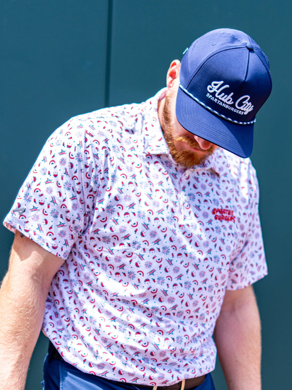 Men's White Independence Polo