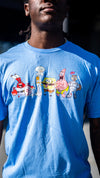 Adult Light Blue Spongebob Crew Tee