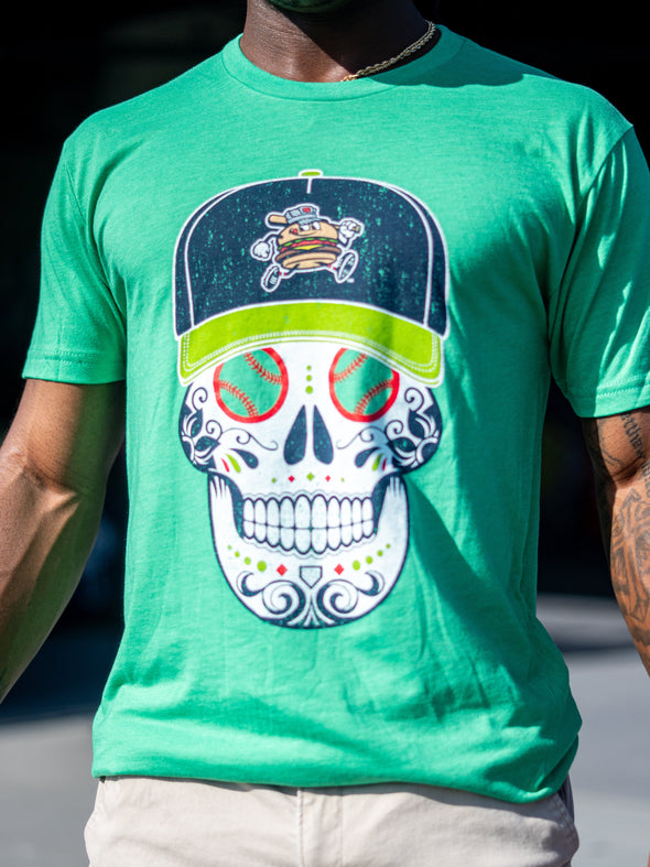 Hispanic Heritage Night's Green Sugar Skull Tee
