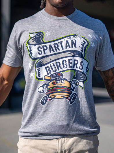 Adult Grey 108 Stitches Banner Tee