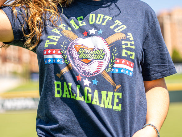 Adult Navy "Take Me Out To The Ballgame" Tee