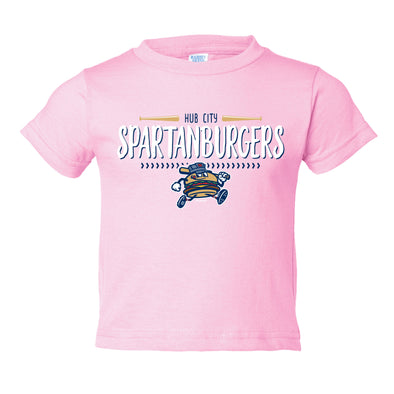 Infant Pink Laces & Bats Tee